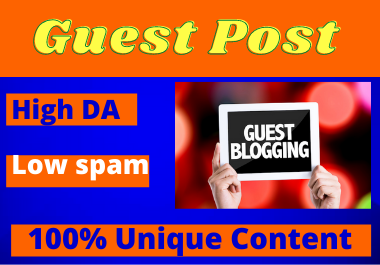 Write and publish 10 Guest Post High Authority unique content low spam score contextual backlinks