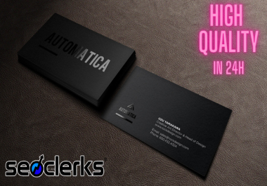 I will design amazing business card for you in 24H