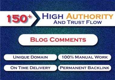 Blog-Comments 150 High DA links for rank boosting