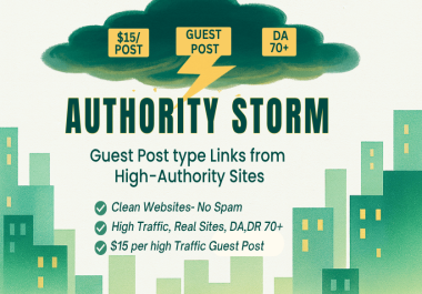 I will do FIVE high authority Guest Post style backlinks from high traffic real sites