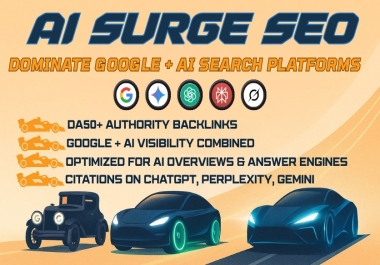 AI Surge SEO - Rankings and traffic from Google Chatgpt perplexity  and  AI  universe