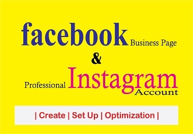 I will set up your Facebook Business Page and Professional Instagram Acc.