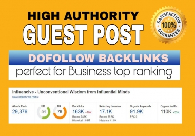 I will provide high authority backlinks guest posts SEO friendly