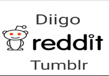 50 Tumblr,  + 50 Diigo,  + 30Reddit,  10 Pearltrees Manual high quality backlinks.