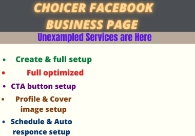 I will create, fix and optimize an eye catching facebook business page professionally