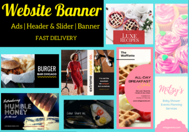 I will design high quality banners for website