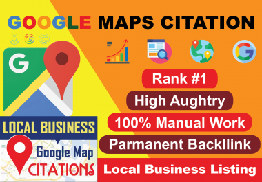 1000Google Maps Citation Create Manually with your Business Information promote by local SEO service