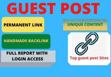 Write and publish 10 guest post dofollow backlink high DA websites DA 90 plus contextual