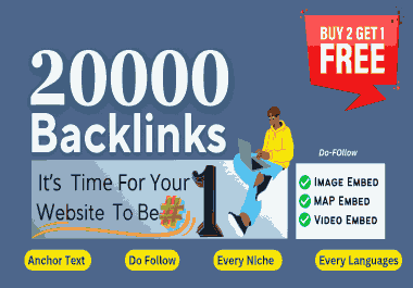 Rank Google & ChatGPT By Powerfully 20000 SEO Backlinks With 5th Tier Aged Domain
