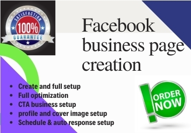 I will create,  optimize and develop your facebook business page with seo optimization