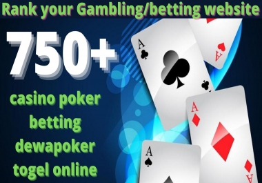 750+ High Quality Homepage Backlink Casino,  Poker,  Gambling BETTING DA50+ PA 35+ 100 DOFOLLOW