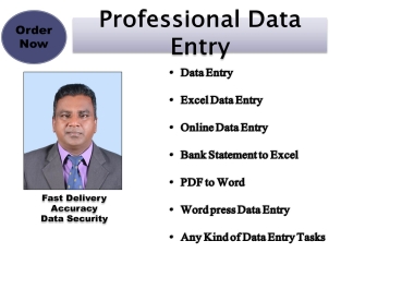 I do all kind of Data entry and graphic Design jobs for favorable cost