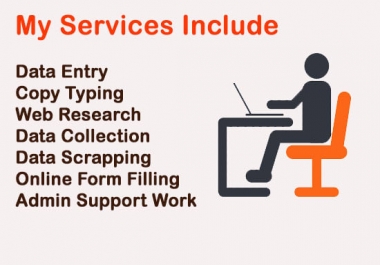 I will provide you data entry and web research for any type of use