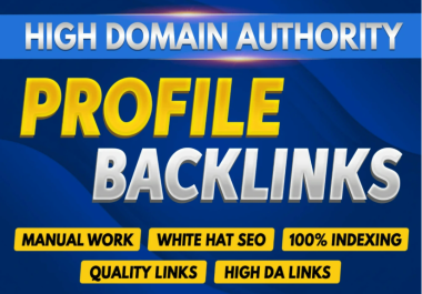 30 High Domain Authority MOZ DA 90+ Dofollow SEO Profile Backlinks
