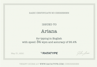 Will type anything in a day or less than a day