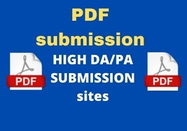 Submit 30 best PDF submission on document sharing sites
