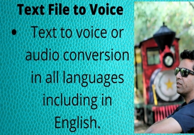 I am Voice Over Artist for all Launguage