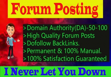 I will Create 70 High Quality Forum Posting Backlinks for Website Ranking