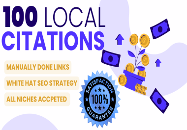 High-Authority 100 Local Citation Listings for Stronger Online Presence DA/DR 90+