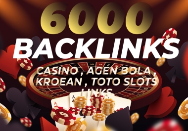 RANK With 6000 Mix Diversified Casino High Quality SEO mix Backlinks