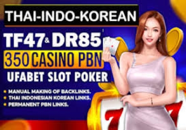 I will do 350 web 2.0 Casino Gambling Poker Judi Dofollow Backlinks DA 60+ PA 40+