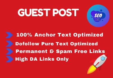 Write and publish 10 Guest Post High DA website unique content low spam score domain backlink