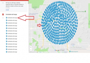 Craete 4000 google map point in your local business