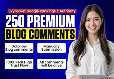 250 UNIQUE HIGH QUALITY DOFOLLOW BLOG COMMENT BACKLINKS