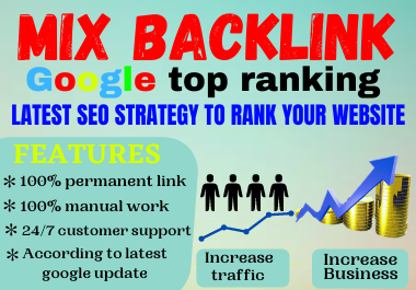 Increase Ranking with 500 Unique Domain High Authority Backlinks