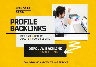 I will build 100 high authority profile backlinks manually