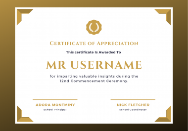 I Will Design Creative Certificate