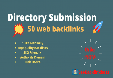 Instant Approval 50 Web Directory Submission Manually