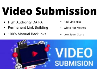 50 Live Video Submission backlinks high authority permanent dofollow link building