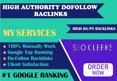 I will manually create high authority white hat SEO link building to increase Google ranking