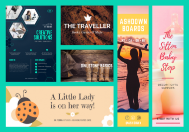 I will design stylish web banner,  header,  post for website and social media