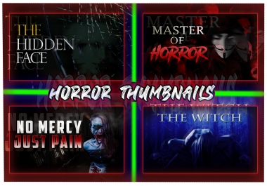 I will create horror youtube thumbnail in 2 hours