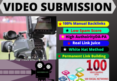 80 video Submission backlinks high authority permanent dofollow backlinks sites