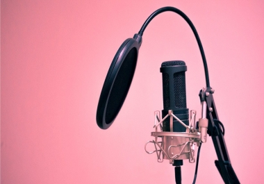 Record over 100 word VOICEOVER for your project I will record 2 scripts of 100 word and deliver it