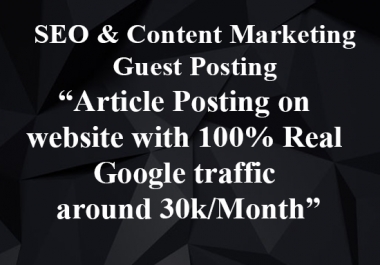 I will publish a guest post for SEO and content marketing