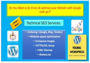 I will fix your website errors and optimize google ranking