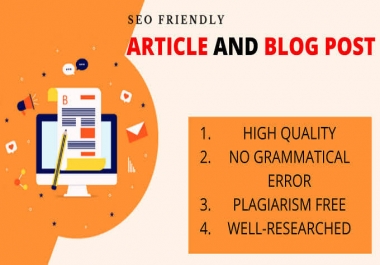 I write 400 - 1000 WORDS SEO articles unique