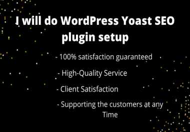 I will do Wordpress Yoast SEO plugin setup