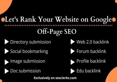 I will provide complete monthly off page SEO package