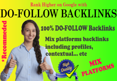 Get 1000 Dofollow Backlinks Mix Platforms,  Increase your Website Visibility & Boost Your SEO