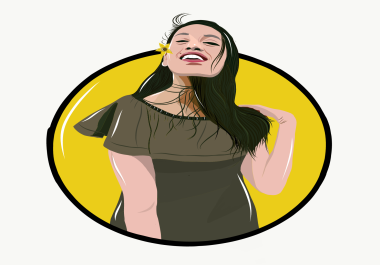 Artistic Vector Portrait Illustration from Photo