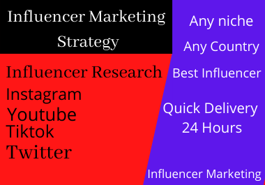 I will find 30 best influencer marketing research for your brand