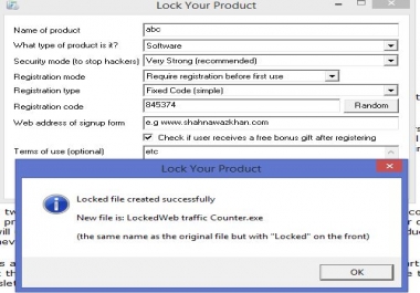 Register any software by your name/code and get your product's user list with fully resale rights.