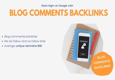 1000 comments blog backlinks from high quality blogs