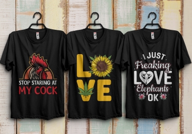 I Will Do Typography T-Shirt Design in 24 hour