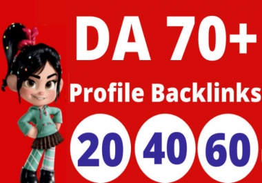 DA 70+ Profile Backlinks High Quality SEO Dofollow